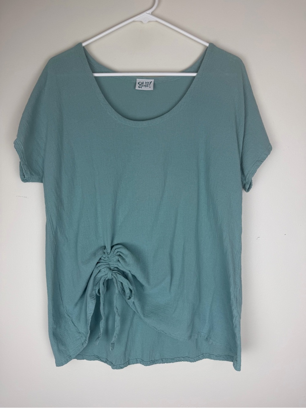 OH MY GAUZE! 100% Cotton Top Front Cinch size 1 = S/M (6-10)